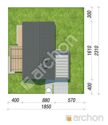 Проект дома ARCHON+ Будинок в оливниках 5 (Е) Ситуація