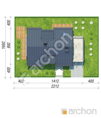 Проект дома ARCHON+ Дом в амариллисах вер.2 Ситуація
