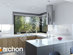 Проект дома ARCHON+ Дом в гвоздиках (П) визуализация кухни 1 вид 1