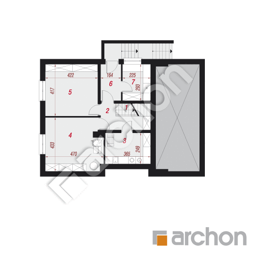 Проект будинку ARCHON+ Будинок у гвоздиках (П) План підвалу