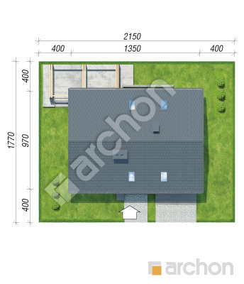 Проект дома ARCHON+ Дом в гвоздиках (П) Ситуація