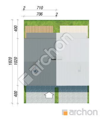 Проєкт будинку ARCHON+ Будинок під міліном (С) Ситуація