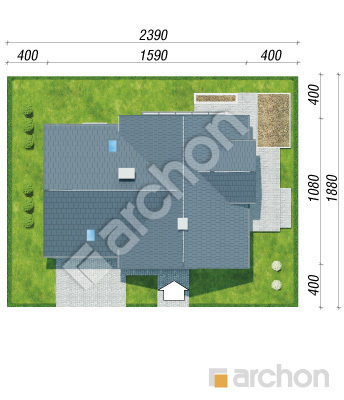Проєкт будинку ARCHON+ Будинок в орлішках (Г2A) Ситуація
