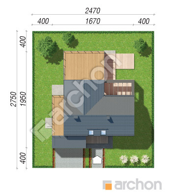 Проєкт будинку ARCHON+ Будинок в аромах (Г2) Ситуація