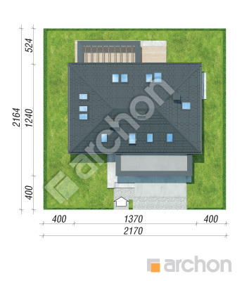 Проєкт будинку ARCHON+ Будинок в підсніжниках 16 (Г2) Ситуація