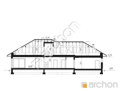 Проєкт будинку ARCHON+ Будинок в альвах 5 (Г2) Розріз будинку