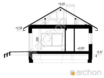 Проект дома ARCHON+ Дом в вереске (Мп) Розріз будинку