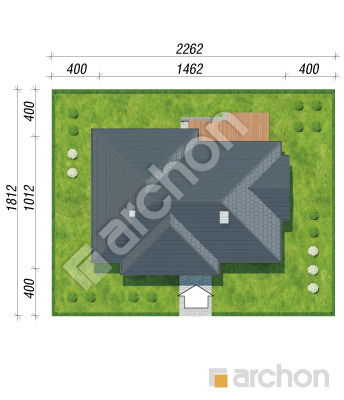 Проєкт будинку ARCHON+ Будинок у вересі (Мп) Ситуація