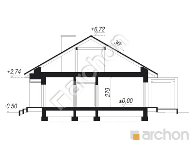 Проект дома ARCHON+ Дом в медовой траве Розріз будинку