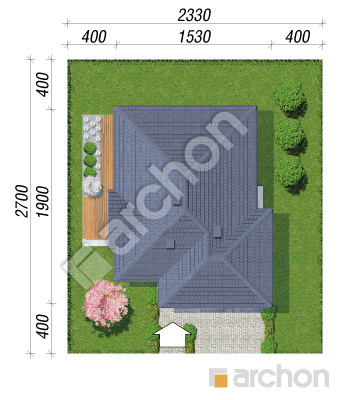 Проєкт будинку ARCHON+ Будинок в джонагольдах 3 (Г2) Ситуація