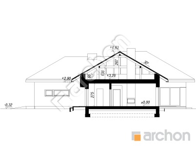 Проєкт будинку ARCHON+ Будинок в старках (Г2) Розріз будинку