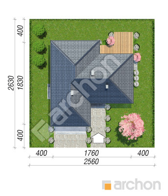 Проект дома ARCHON+ Дом в старках (Г2) Ситуація