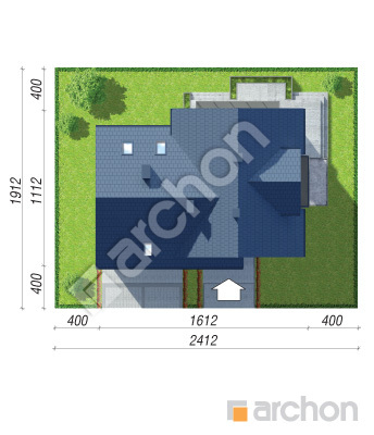 Проект дома ARCHON+ Дом в тамарисках 2 (Г2НА) Ситуація