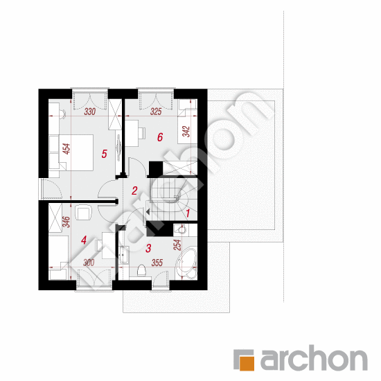 Проект дома ARCHON+ Дом в аркадиях 3 (ГБ) План мансандри