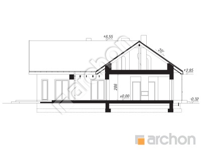 Проект дома ARCHON+ Дом в галах 5 Розріз будинку