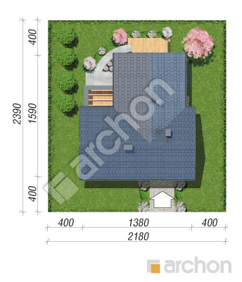 Проєкт будинку ARCHON+ Будинок в галах 5 Ситуація
