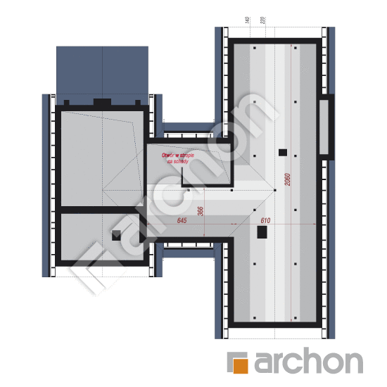 Проект дома ARCHON+ Дом в кливиях 4 (Г2) План мансандри