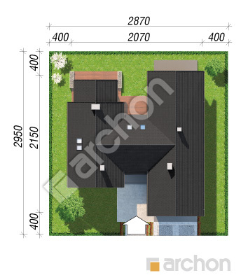 Проєкт будинку ARCHON+ Будинок в клівіях 4 (Г2) Ситуація