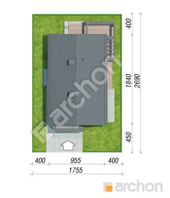 Проект дома ARCHON+ Дом в барвинке 2 Ситуація