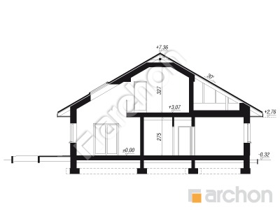 Проект дома ARCHON+ Дом в джонагольдах 5 (Г2) вер.2 Розріз будинку