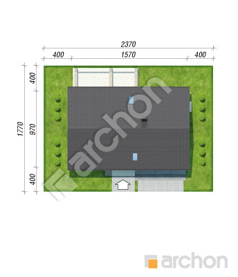 Проект дома ARCHON+ Дом в гвоздиках (Г2Е) ВИЭ Ситуація