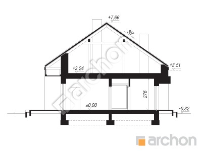 Проект дома ARCHON+ Дом в наранхиле 4 Розріз будинку