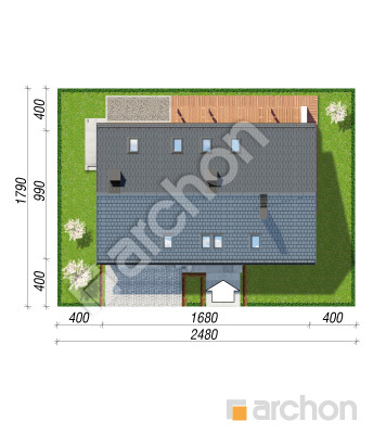 Проект дома ARCHON+ Дом в дицентрах (Г2) Ситуація