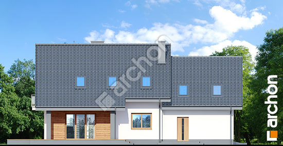 Дворовий фасад Будинок в червоних кущах (Г2)