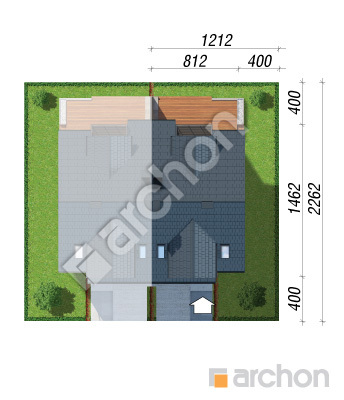 Проект дома ARCHON+ Дом в клематисах 7 (БА) Ситуація
