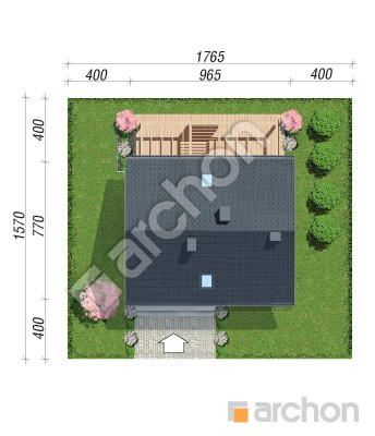 Проєкт будинку ARCHON+ Будинок в хлорофітумі 26 ВДЕ Ситуація
