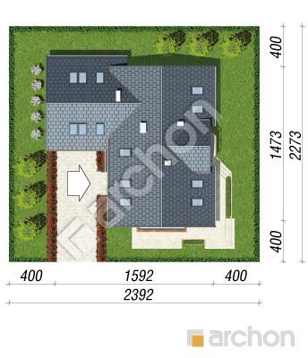 Проект дома ARCHON+ Дом в светениях вер.2 Ситуація