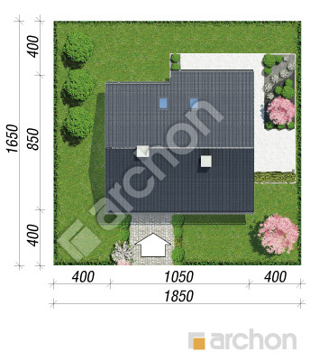 Проєкт будинку ARCHON+ Будинок в малинівці (Т) Ситуація