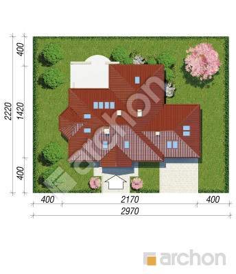 Проєкт будинку ARCHON+ Будинок в миколайках 2 (Г2) Ситуація