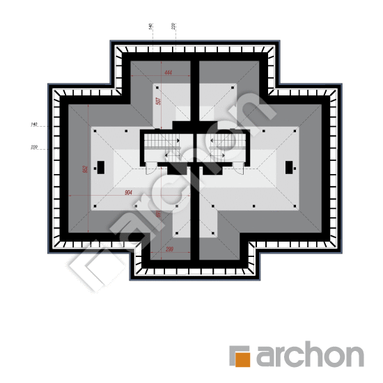 Проєкт будинку ARCHON+ Вілла Юлія 10 (Р2) вер.2 План мансандри