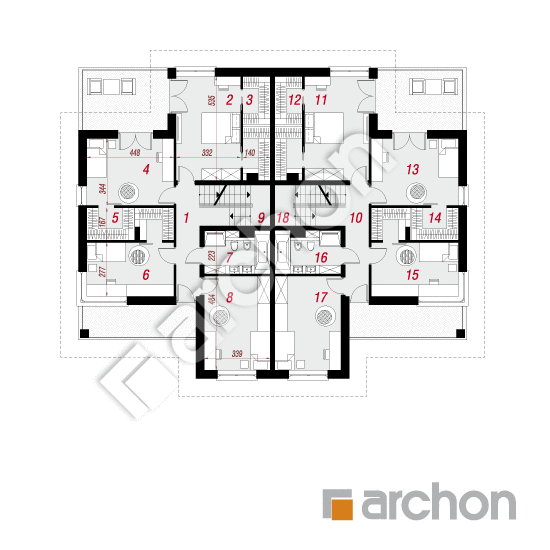 Проєкт будинку ARCHON+ Вілла Юлія 10 (Р2) вер.2 План першого поверху