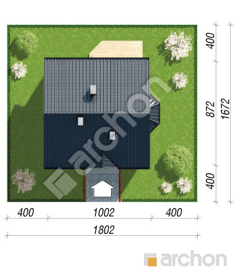 Проєкт будинку ARCHON+ Будинок в ягодах вер.2 Ситуація