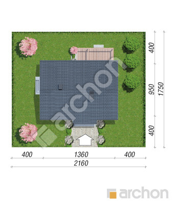 Проєкт будинку ARCHON+ Будинок в лещиновнику 6 Ситуація