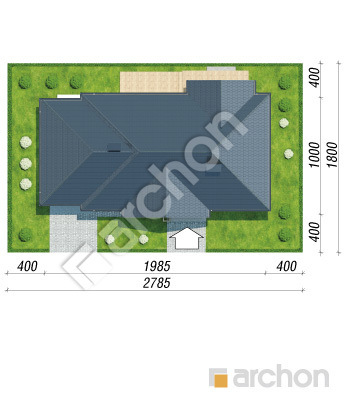 Проект дома ARCHON+ Дом в лещиновнике 5 Ситуація
