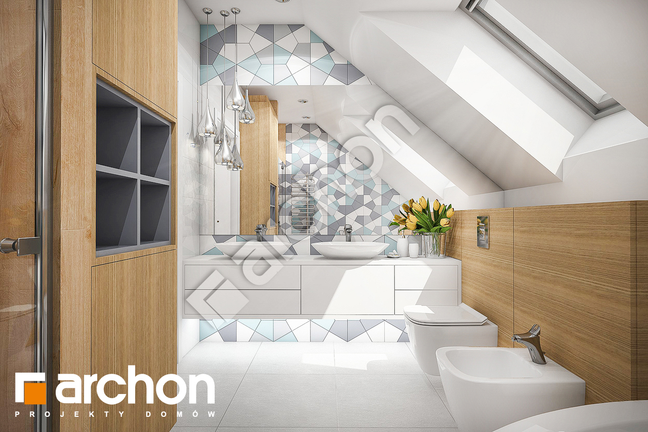 Проект дома ARCHON+ Дом в малиновках 2 визуализация ванной (визуализация 3 вид 1)