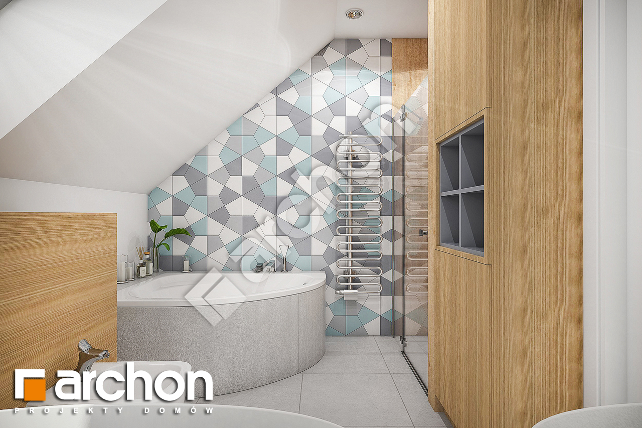Проект дома ARCHON+ Дом в малиновках 2 визуализация ванной (визуализация 3 вид 2)