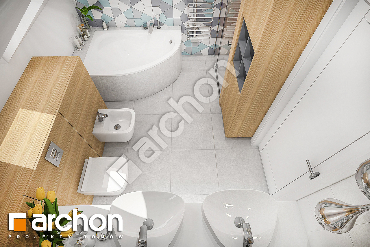 Проект дома ARCHON+ Дом в малиновках 2 визуализация ванной (визуализация 3 вид 4)