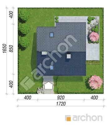 Проєкт будинку ARCHON+ Будинок в малинівці 2 Ситуація