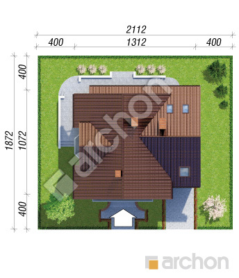 Проект дома ARCHON+ Дом в тамарисках 6 вер.2 Ситуація