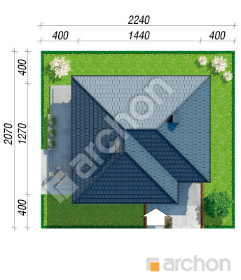 Проект дома ARCHON+ Дом в сирени 2 (Т) Ситуація