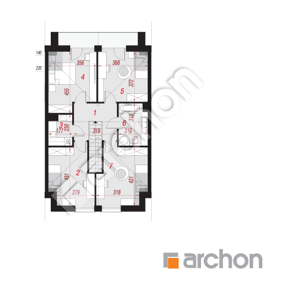 Проект будинку ARCHON+ Будинок в горіхах (С) План мансандри