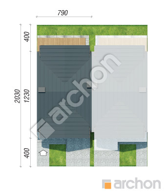Проєкт будинку ARCHON+ Будинок в горіхах (С) Ситуація