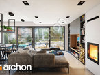 Проект дома ARCHON+ Дом в орехах (С) дневная зона (визуализация 1 вид 4)