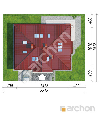 Проект дома ARCHON+ Дом под красной рябиной 2 вер.2 Ситуація