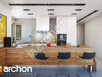 Проект дома ARCHON+ Дом в мажанках  визуализация кухни 1 вид 1