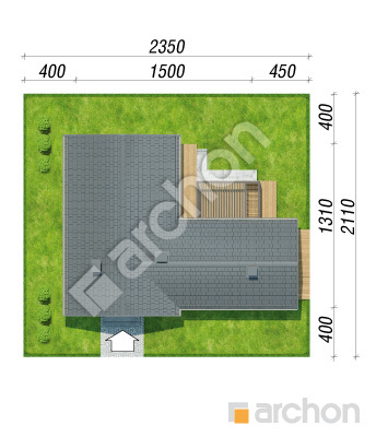 Проект дома ARCHON+ Дом в мажанках  Ситуація